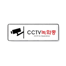 아트사인 아크릴 안내 표지판 255x85mm 커버 분리형, 1개, CCTV녹화중 9101