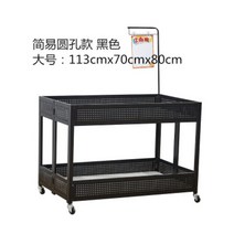 접이식 진열대 전시 의류 슈퍼마켓 각종 매장용 가판대 판매대 이동바퀴 적용, 113x70x80 블랙홀개