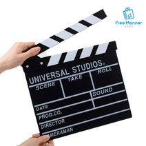 클래퍼보드 슬레이트 슬레이트보드 클랩스틱 인테리어소품 촬영 무비 영화 소품 딱딱이, 클래퍼보드 블랙 1개
