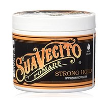 Suavecito Firme Strong Hold Pomade Strong Hold Pomade for Men Medium Shine Water Based Wax Flake F, 113g_Clear brown