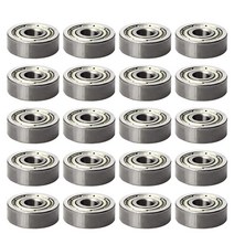 Othmro 604ZZ 깊은 그루브 볼 베어링 20개 이중 아연 도금 철 커버 차폐 고탄소강 롤러 가이드 0.4x1.2x0.4cm0.4x0.4x0.1인치 스쿠터 치과 장비 선박 방