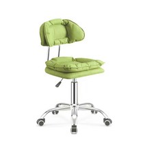 화장대 의자 바퀴의자 바의자 예쁜 인테리어의자, 밝은 녹색 도르래