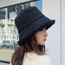 [겨울시즌] 여성 3색 스웨이드 버킷햇 STC-490005 많이 찾는 상품, 상세페이지 참조3, 블랙 / FREE