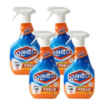 유한락스 주방청소용600mlx4개/후드 가스렌지청소 찌든때 기름때 제거, 4개, 600ml