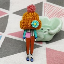 머플러 스카프 옷핀 뱃찌 혼주 브로치 broach 멋진 선글래스 배지 아크릴 여성 의류 칼라 핀 소녀 선물 액세서리