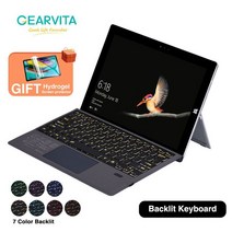 무선키보드 레트로키보드Microsoft Surface Pro 3 4 5 6 7 8 9 Pro X Go 1 2 3 용 무선 키보드 백라이트, 한개옵션2, 07 RGB GO123, 05 English with Arabic