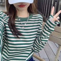 나루니 스프라이트긴팔티 줄무늬긴팔티 단가라 베이직긴팔티 여성긴팔티 라운드넥