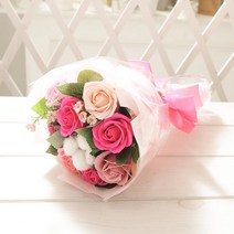 선물 꽃다발 비누꽃 코튼로즈 생일 로즈데이 성년의날 소품 업체 _ DV+64790EA, 디바인스 코튼로즈꽃다발 블루, 디바인스 본상품선택