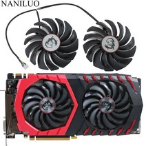 쿨러 쿨링 팬 써멀 구리스 패드 2PCS PLD10010S12HH DC12V 0.40A MSI RX470 480570580 GTX1080Ti 1080 1070 1060 게이밍