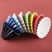 오리가미 M 핸드드립 도자기 커피 드리퍼세라믹 필터 컵, S, 레드