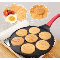 국화빵틀 모양 베이킹 아이들 6구 홈메이드 간식, 4구멍나뭇결직화형