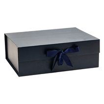 매니드 리본 선물 포장박스, 네이비