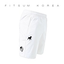 핏섬 스핀 슬림핏 5부 화이트 배드민턴 남여 반바지