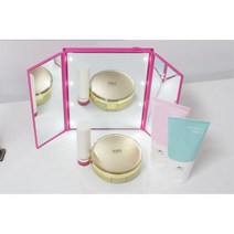 미용학과 에스테틱 사은품 여행용 휴대용 조명거울 면도용 오피스텔용 눈썹정리용, 블랙