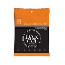 Martin Guitar Darco 어쿠스틱 D210 92/8 인청동 엑스트라 라이트 게이지 기타 스트링 221921, Extra Light 10-47 92/8 Phos