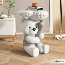 베어 곰 대형피규어 커피테이블 집들이선물 기념일 파티 동물 인테리어소품 새집, 그레이