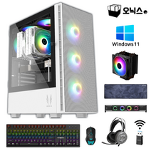 오닉스PC 게이밍 컴퓨터 i5 조립 PC 풀세트 데스크탑 세트 롤 로아 발로란트 배틀그라운드 스팀 게임, 게이밍6번-화이트, 1번-기본(추가없음)