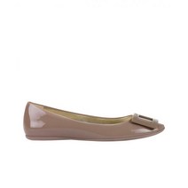 (W) 로저 비비에 고메트 발레리나 인 페이턴트 레더 베이지 (W) Roger Vivier Gommette Ballerinas in Patent Leather Beige