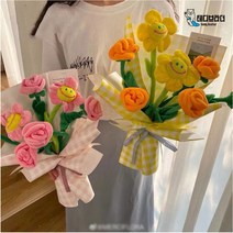 테디브라더 스마일꽃 인형 장미꽃 꽃다발 졸업식, 장미꽃(30cm), 레드