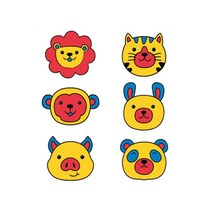 [업체배송] 열변색붙임딱지(동물 시온인쇄)