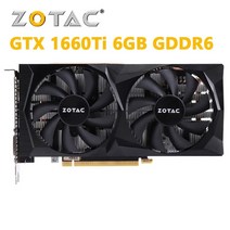 Zotac geforce gtx 1660ti-6gd6 그래픽 카드 nvidia gtx 16 시리즈 gtx1660ti 6gb 12nm 1660 gtx 1660ti 비디오 카드용 gp, 없음