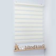 도담블라인드 빛차단율 70-80%의 가장 무난한 기본 원단으로 제작된 베이직 콤비블라인드 아이보리 가로 185 cm