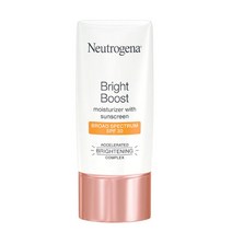 뉴트로지나 브라이트 부스트 페이셜 모이스처라이저 광범위한 스펙트럼 UVA/UVB SPF 30 선스크린 네오글루코사민 모링가 씨 비타민 C 및 E 함유 브라이트닝 오일 프리, Moisturizer