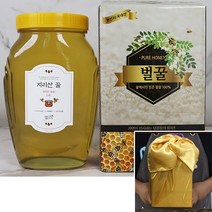 지리산 토종 천연벌꿀 2.4kg 아카시아꿀 선물용 (보자기포함), 1개