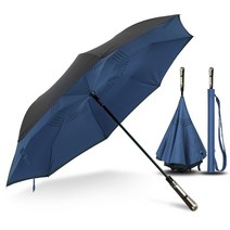 LFLFWY 역 접이식 우산 이중층 통풍 설계 역우산을 자동적으로 연다 초강 내풍 환경을 배려한 소재