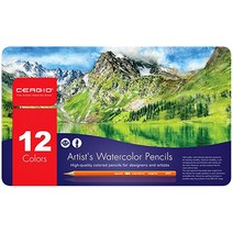 세르지오 수채 색연필 12색 틴케이스 / 선명한 색상 / 부드러운 심 / 진한 색상 / 컬러링 / 수채화