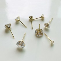 주얼리공장 14K 큐빅 귀걸이 3mm
