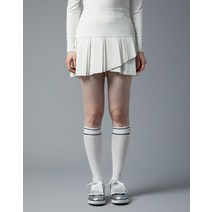 22FW [PREMIUM] 아이보리 배색 포인트 플리츠 밴딩 스커트 DNSK2C603IV