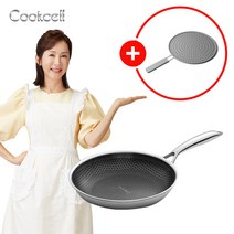 전인화 쿡셀 후라이팬 더블코팅 블랙큐브 IH 스테인레스 인덕션 후라이팬 (사은품증정), 20cm(기름막이 사은품증정)