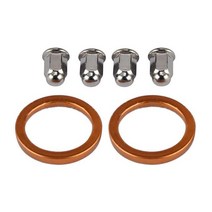 1 Set Motorcycle Exhaust Gasket Nut Chrome Plated M6 Cap Pipe Acorn Nuts Washer Repair, [01] Gold and silver