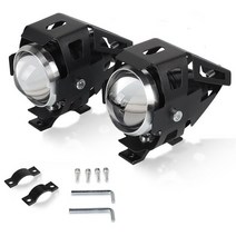 혼다 실버 윙 GT 400 600 ST1300 A STX1300 TRANSALP 바이크 오토바이 헤드 라이트 프론트 포그 U5 12V LED 전조등 스포트, [03] 1 pair