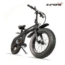 관부가세무료 750W 2022 최신형 ZSTONE E-20인치 전기팻바이크 전기자전거, 나이트블랙