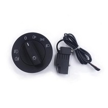 Foglamp-컨트롤 노브 자동 기능 추가 골프 MK5 MK6 Passat B6 B7 CC 투란 캐디 티구안 크롬 헤드 라이트 스위치 5ND941431B