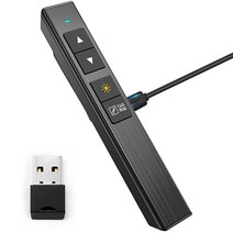 미국발송 ONCHEER Presentation Clicker Powerpoint Remote Pointer: Wireless 2.4Ghz Presenter USB Recharge