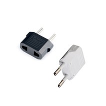 110v 220v eu 돼지코 유럽형 전용 변환 플러그 어댑터 중국 미국 영국, 슬림 세로 화이트(유럽형전용)