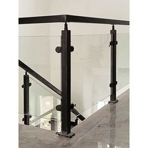 강화유리 클램프 난간 접합 클립 사각기둥형 브라켓, 304 재질 50 각관 높이 850mm, 1개