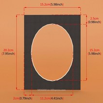 혼인서약서케이스 혼인서약서케이스 화이트블랙 포토 에, 검은 타원형, 1-8x6인치
