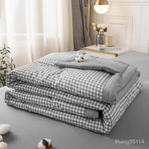 TANC BestStar 세탁이 가능한 면 전체 얇은 여름이불, 블루줄무늬200*230