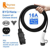 전기차충전 전기 자동차 측면 방전 플러그 EV Type2 1A 충전기 케이블 EU 소켓 야외 전원 공급 장치 스테이션 V2L 필요, Chinese Brand Car, CN
