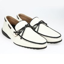 해피슈즈 RHJ-54-53 백구두 흰구두 남성로퍼 수제화 소가죽 화이트구두 남자로퍼 국내제작