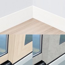 방문틀 우드 무늬 몰딩시트지 10cm 2.5m 접착식 띠벽지 인테리어 걸레받이, 유백색