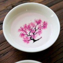 그릇 생활도자기 쇼핑몰 주방 예쁜도자기 스푼 일본 매직 벚꽃 술 컵 온도 변색 색상 변경 감기뜨거운 물 크리스마스 디저트 플레이트, Hot-change 3