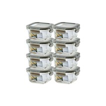 락앤락 유로 오븐글라스 정사각 300ml_그레이_8개