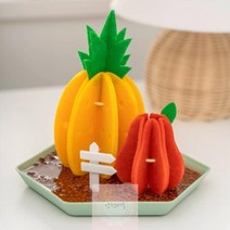 가습기 펠트 유아 미술놀이 초딩 유아 만들기 키트 초등학생 만들기 세트, 파인애플 UDPFB0532