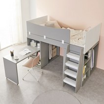 e스마트 코어 수납 낮은 벙커침대 H1600 매트포함, 2. 책장형_메이플