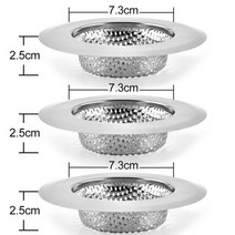 티백 주머니 티 스트레이너 미세 거름망 차망 깔때기 금속 주방 싱크 필터 메쉬 샤워 욕조 헤어 캐처 바닥 드레인 스토퍼 식품 슬래그 소쿠리 플러그 탈취제 배수구 3 개, CHINA, 3pcs L Thick Net